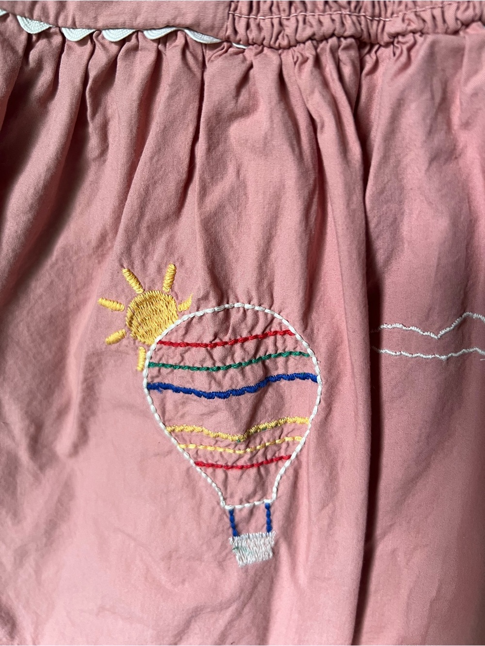 Hanna Andersson Pink Embroidered Unicorn & Rainbow Cross-back Pinafore Dress, 3T - Picture 8 of 14